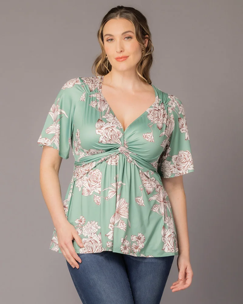 Plus Size Abby Twist Front Blouse - Image 19