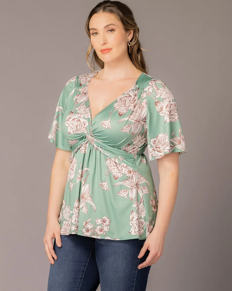 Plus Size Abby Twist Front Blouse - Image 21