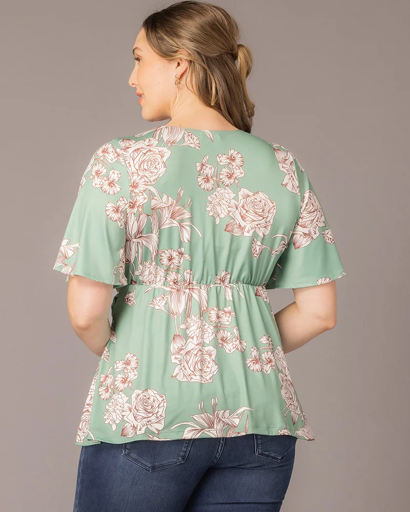 Plus Size Abby Twist Front Blouse - Image 22