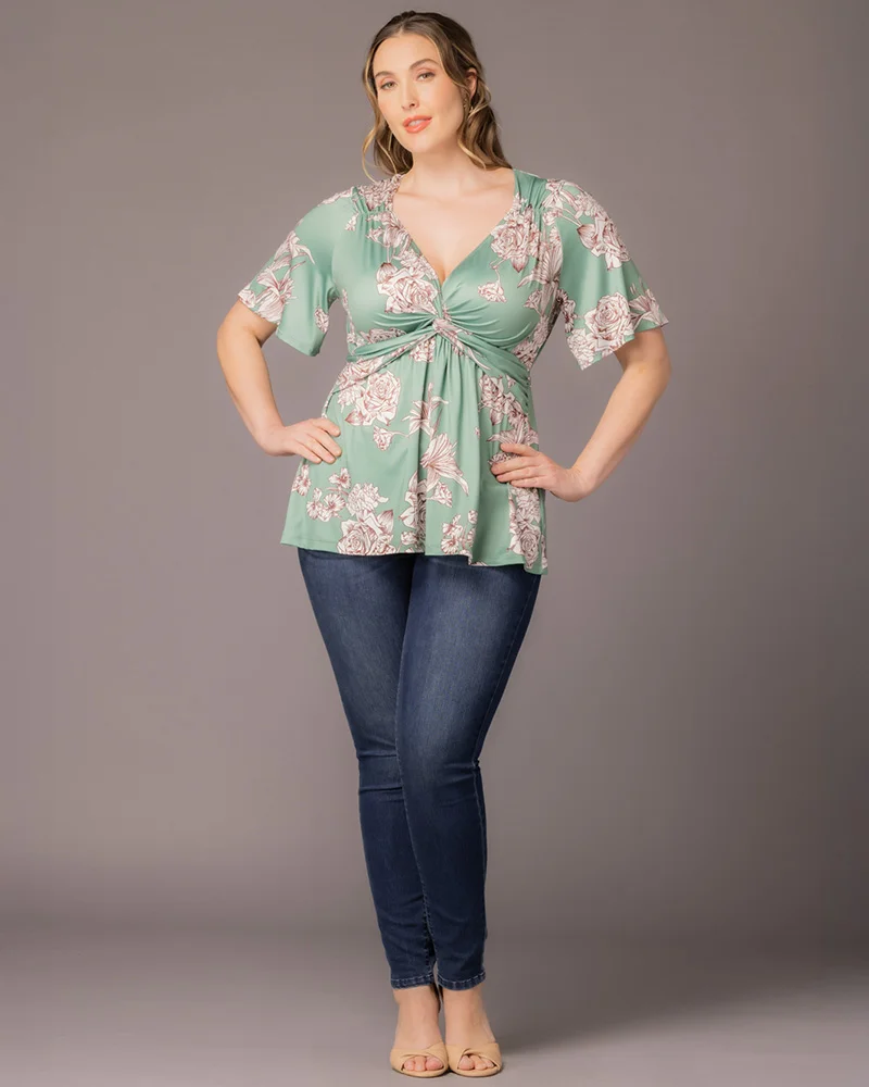 Plus Size Abby Twist Front Blouse - Image 24