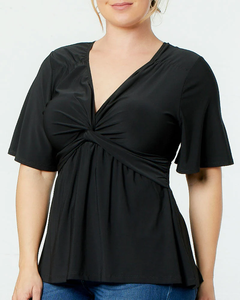 Plus Size Abby Twist Front Blouse - Image 4