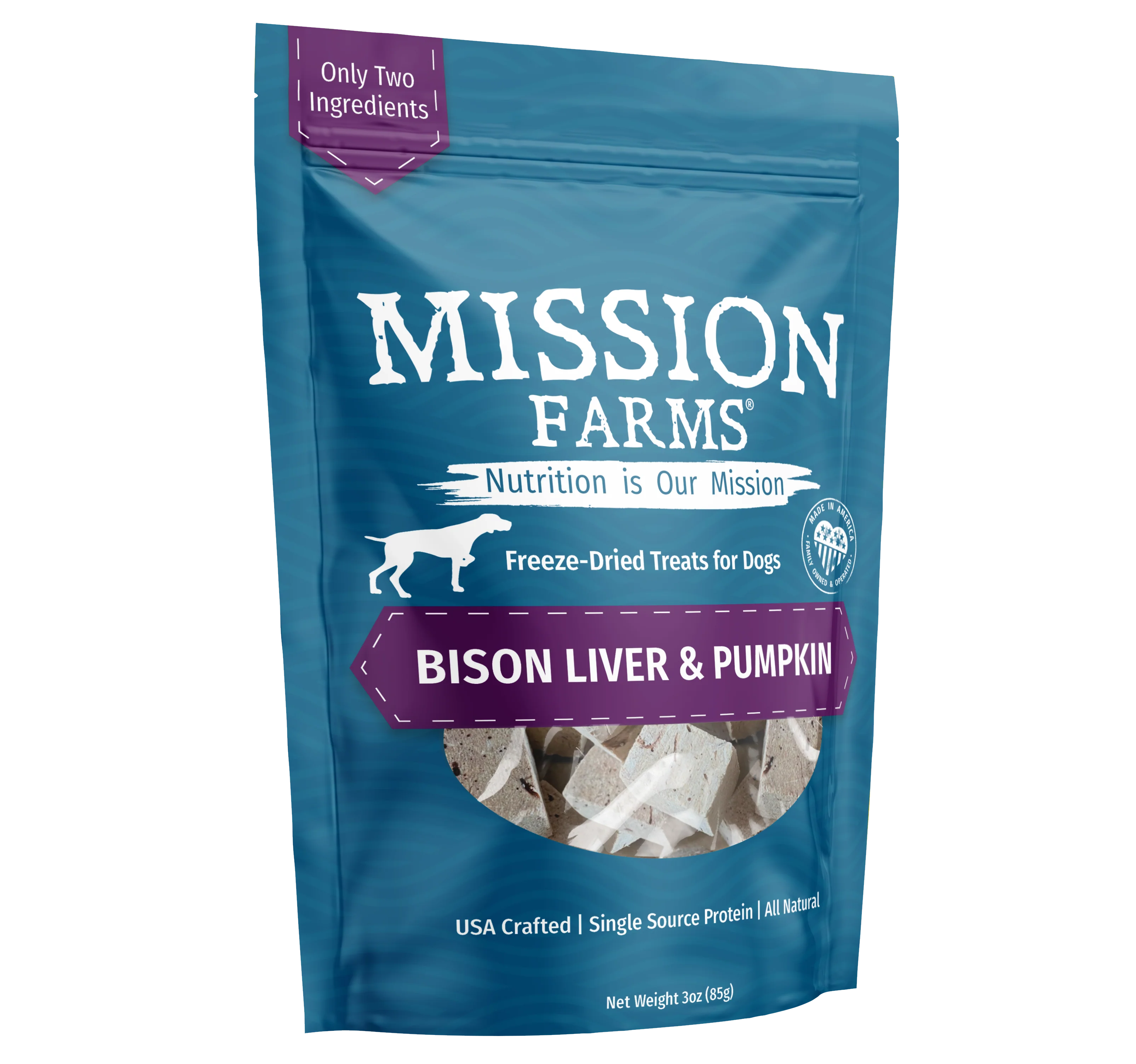 High-Protein Bison Liver & Pumpkin Dog Treats - 3 oz. - Image 3