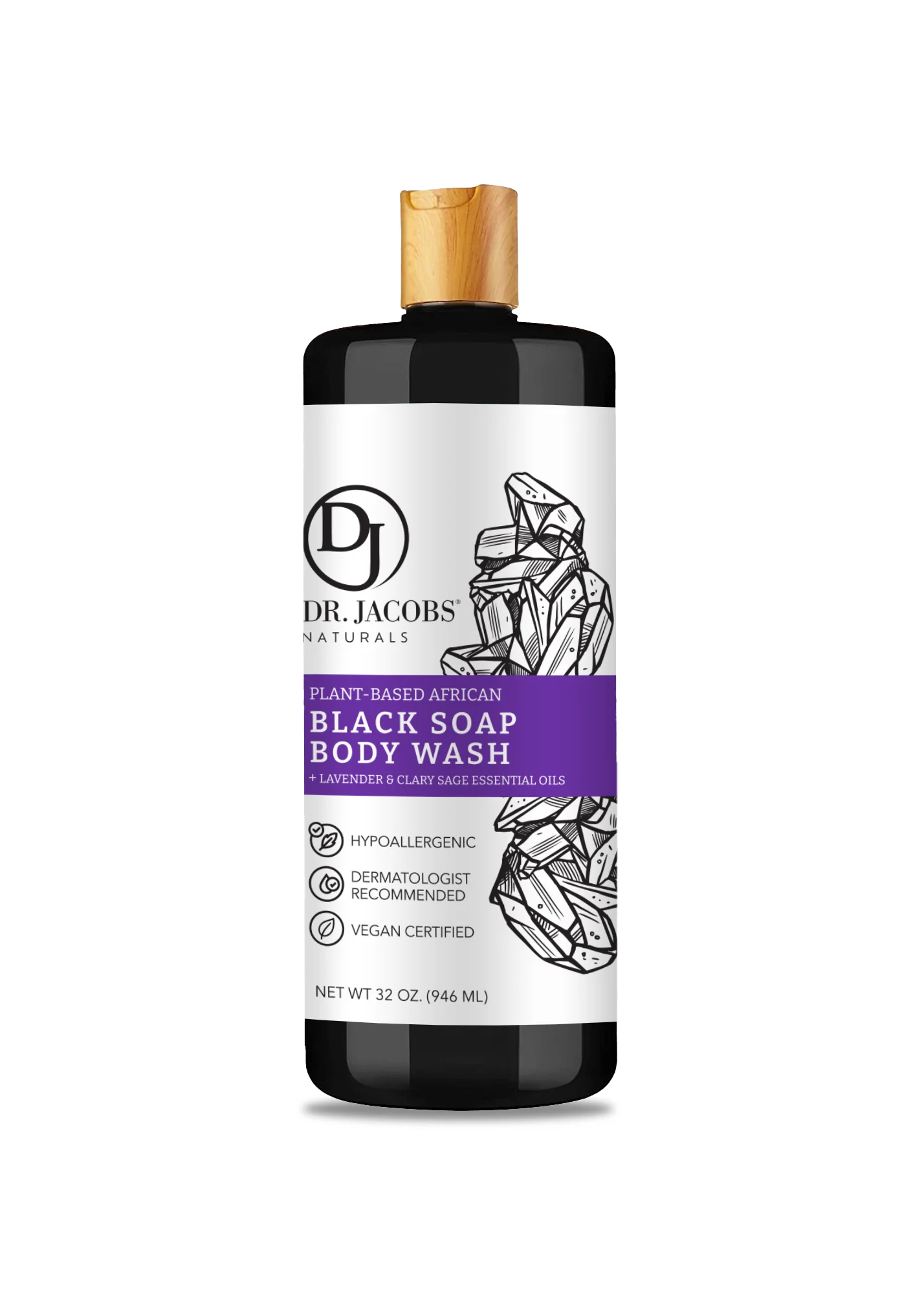 Black Soap Detoxifying Cleanser - Lavender & Sage - Image 3