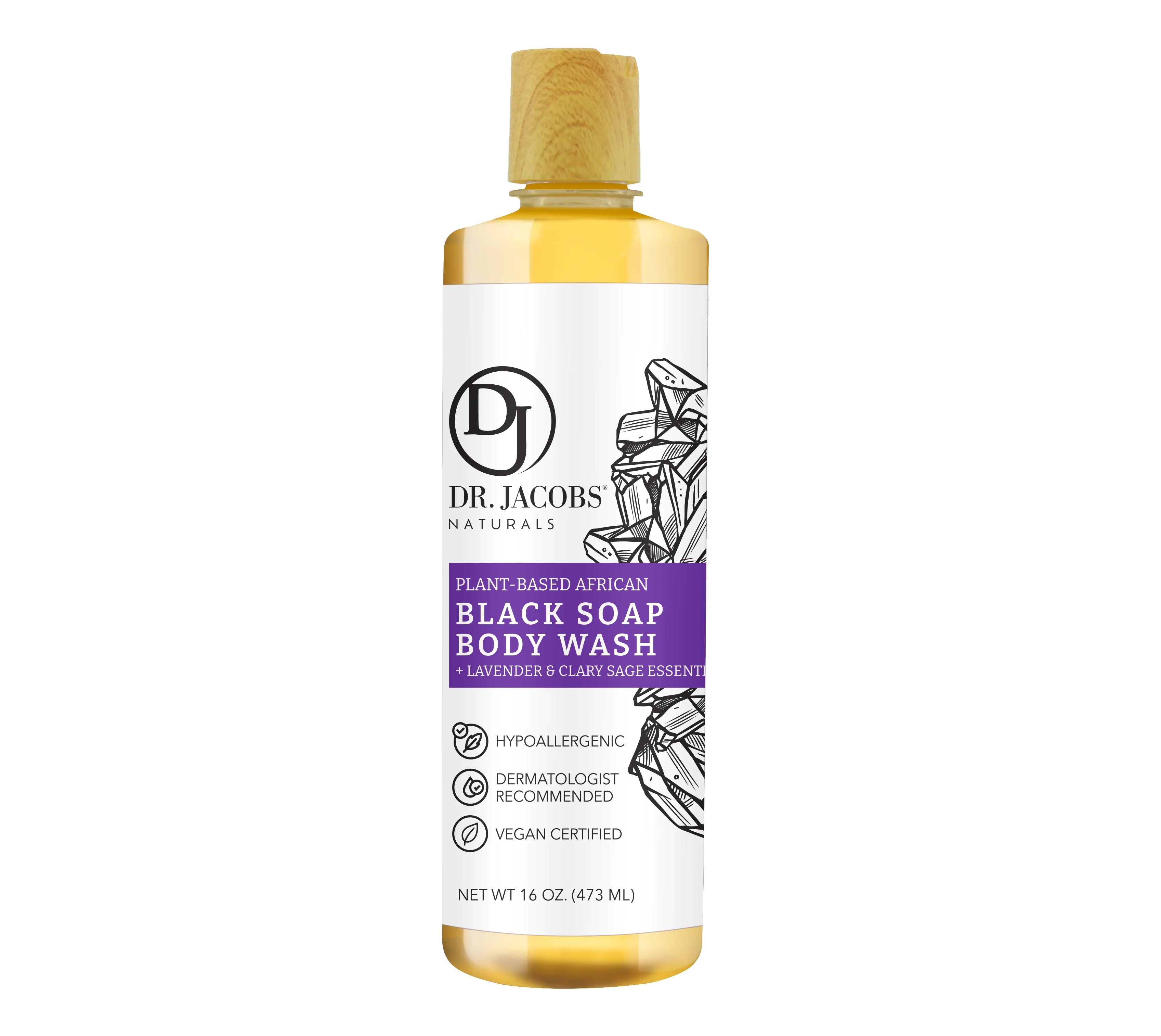 Black Soap Detoxifying Cleanser - Lavender & Sage - Image 6