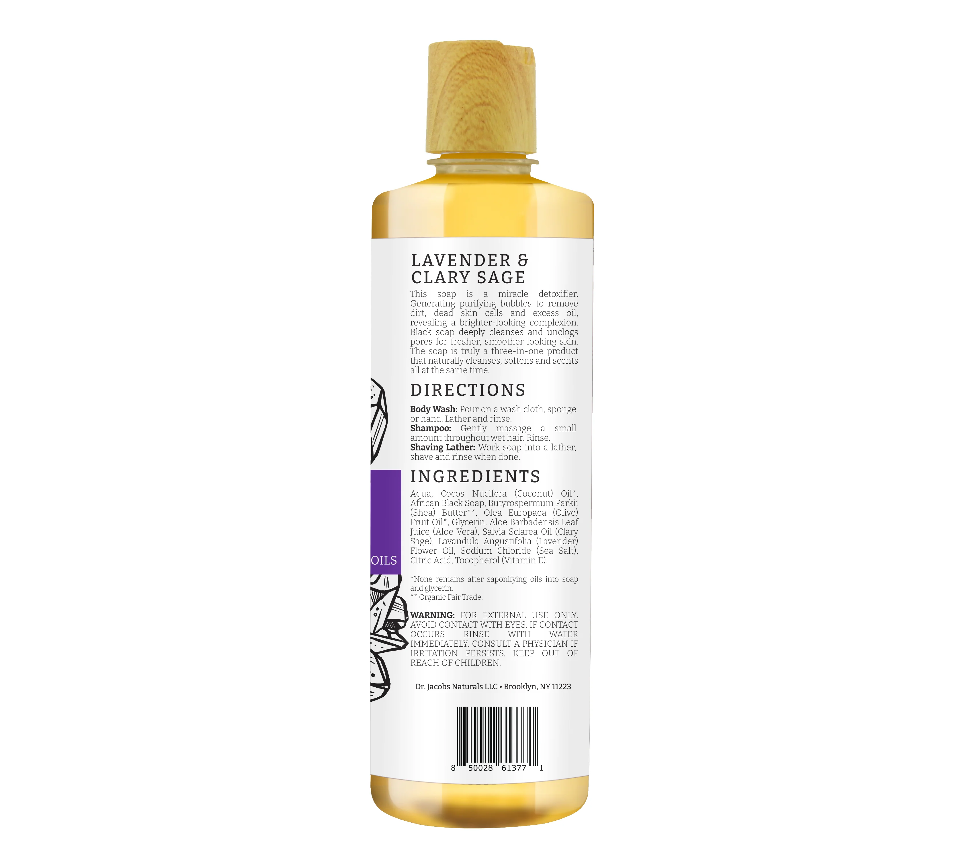 Black Soap Detoxifying Cleanser - Lavender & Sage - Image 7