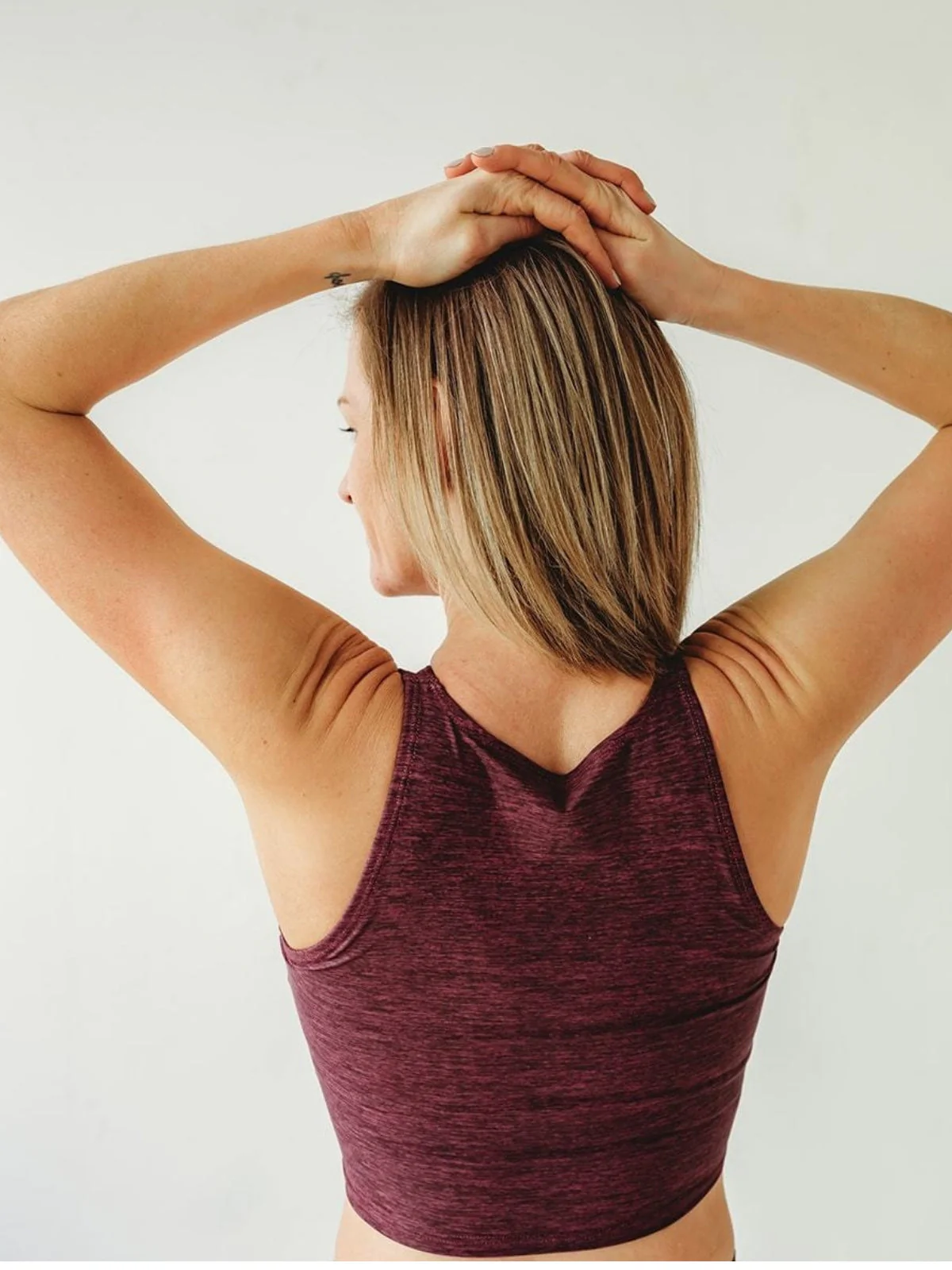 Eco-Friendly Burgundy Native Crop Top - Image 2