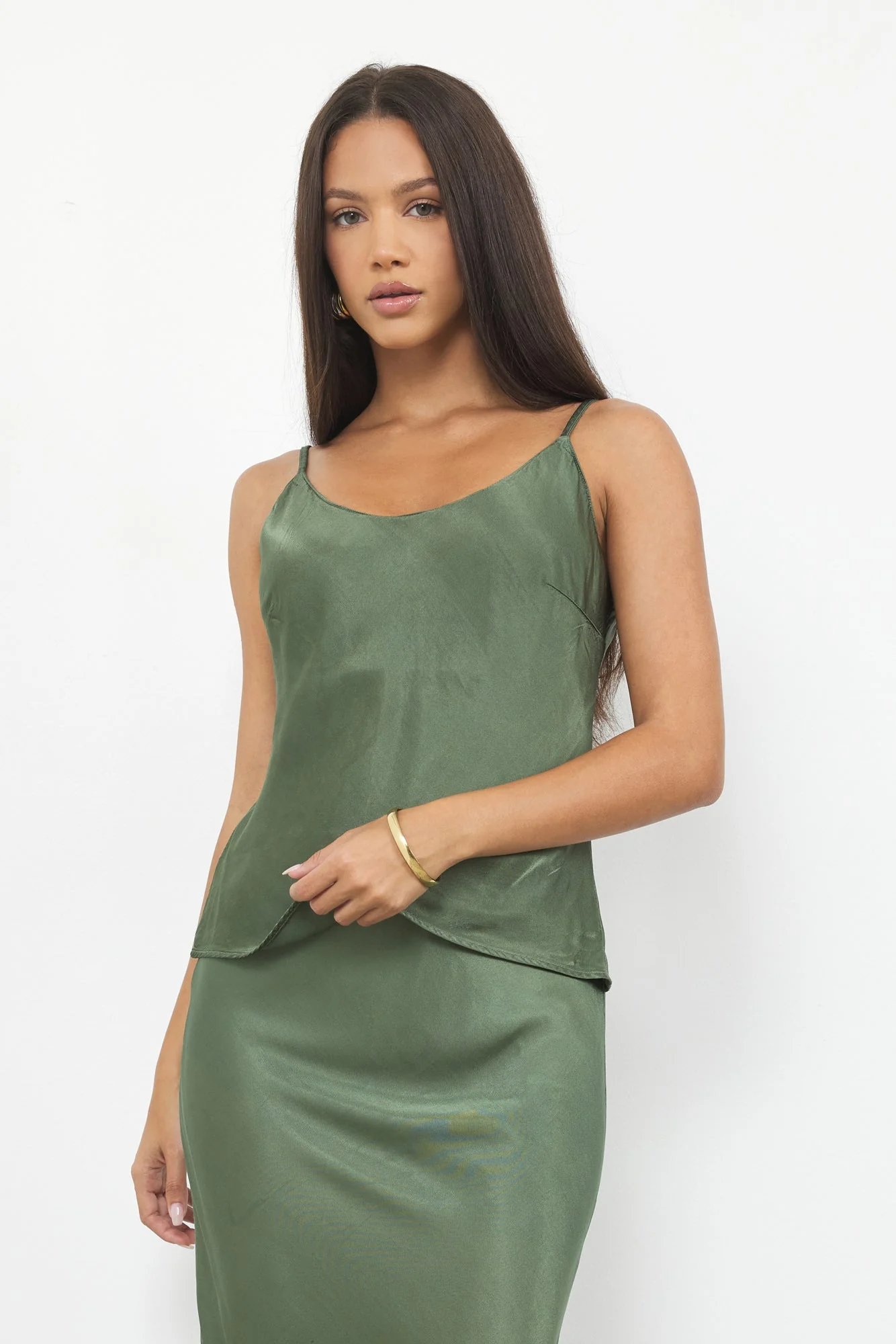 Cecilia You Back Satin Tank w/Adjustable Straps - Image 3