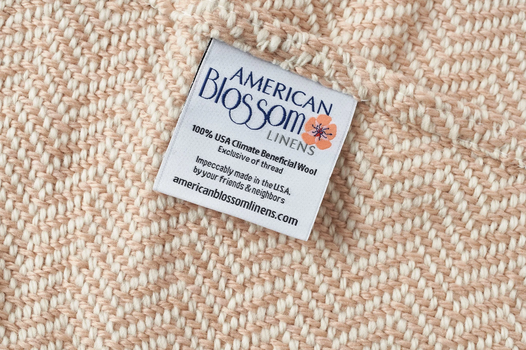 Wool Throw Blanket USA Climate Beneficial - Chevron - Image 11
