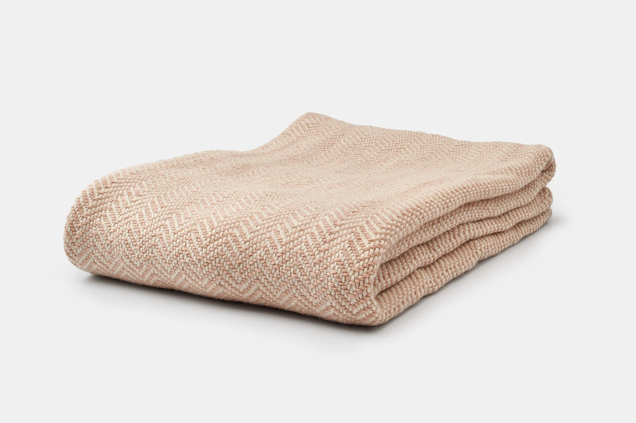 Wool Throw Blanket USA Climate Beneficial - Chevron - Image 12