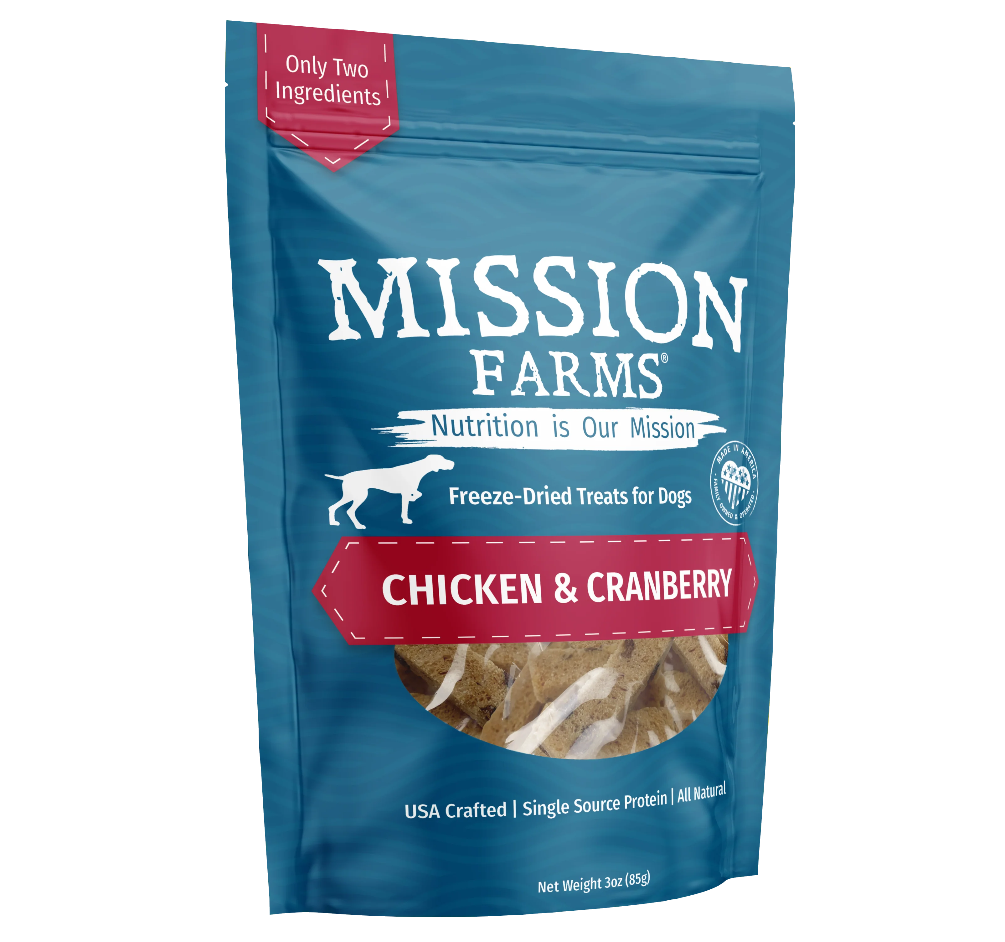 Natural Chicken & Cranberries Dog Treats 3 oz. - Image 3