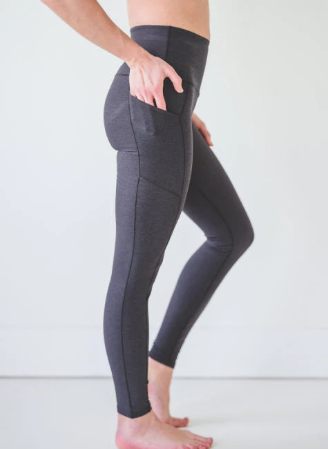 Eco-Friendly Coal Wander Pocket Yoga Pants *Final Sale*