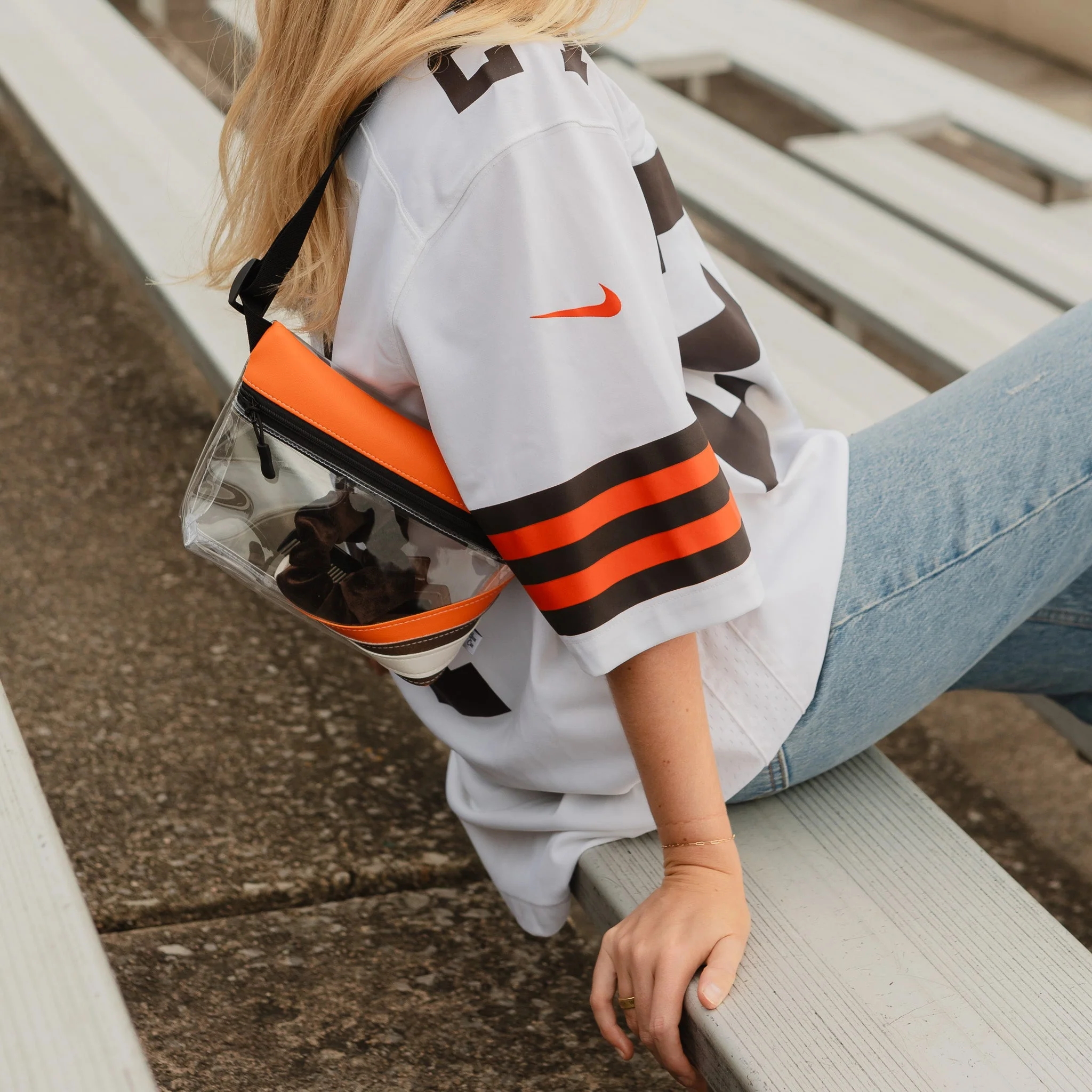 Collegiate Football Stadium Clear Stripe Game Day Fanny Pack - Image 6