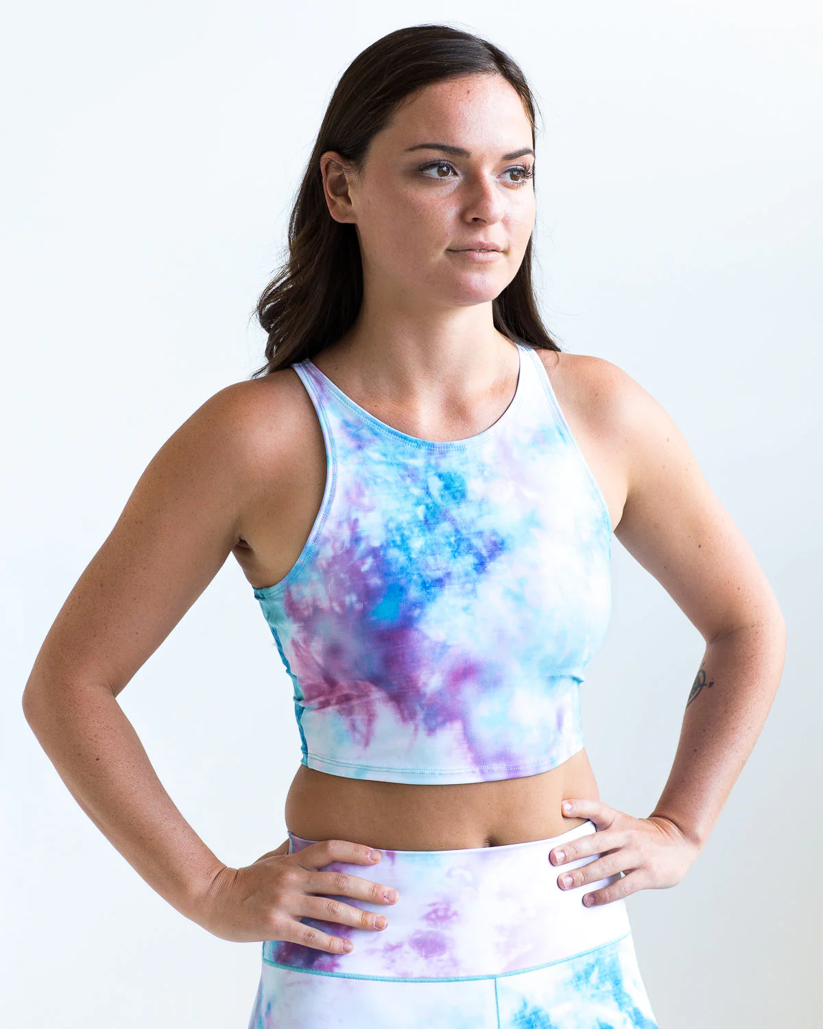 Eco-Friendly Cotton Candy Fitness Crop Top - Image 2