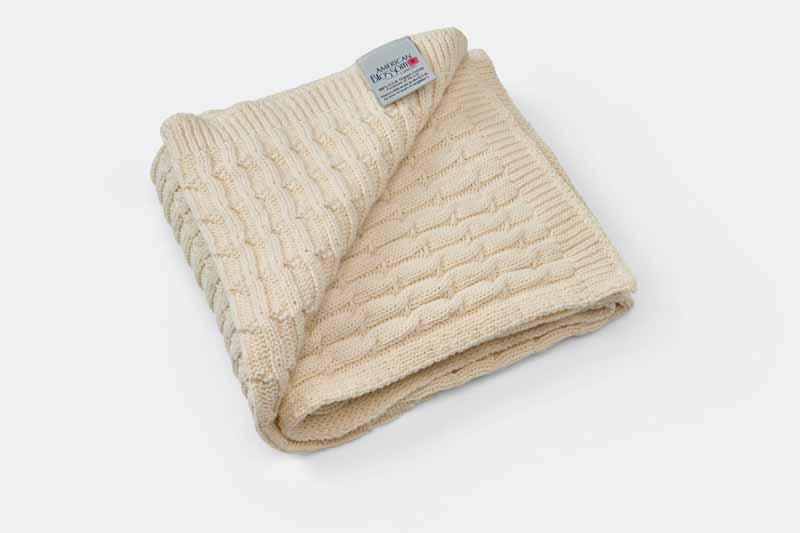 Baby Blanket Cotton Knit - Textured Weave - Image 3