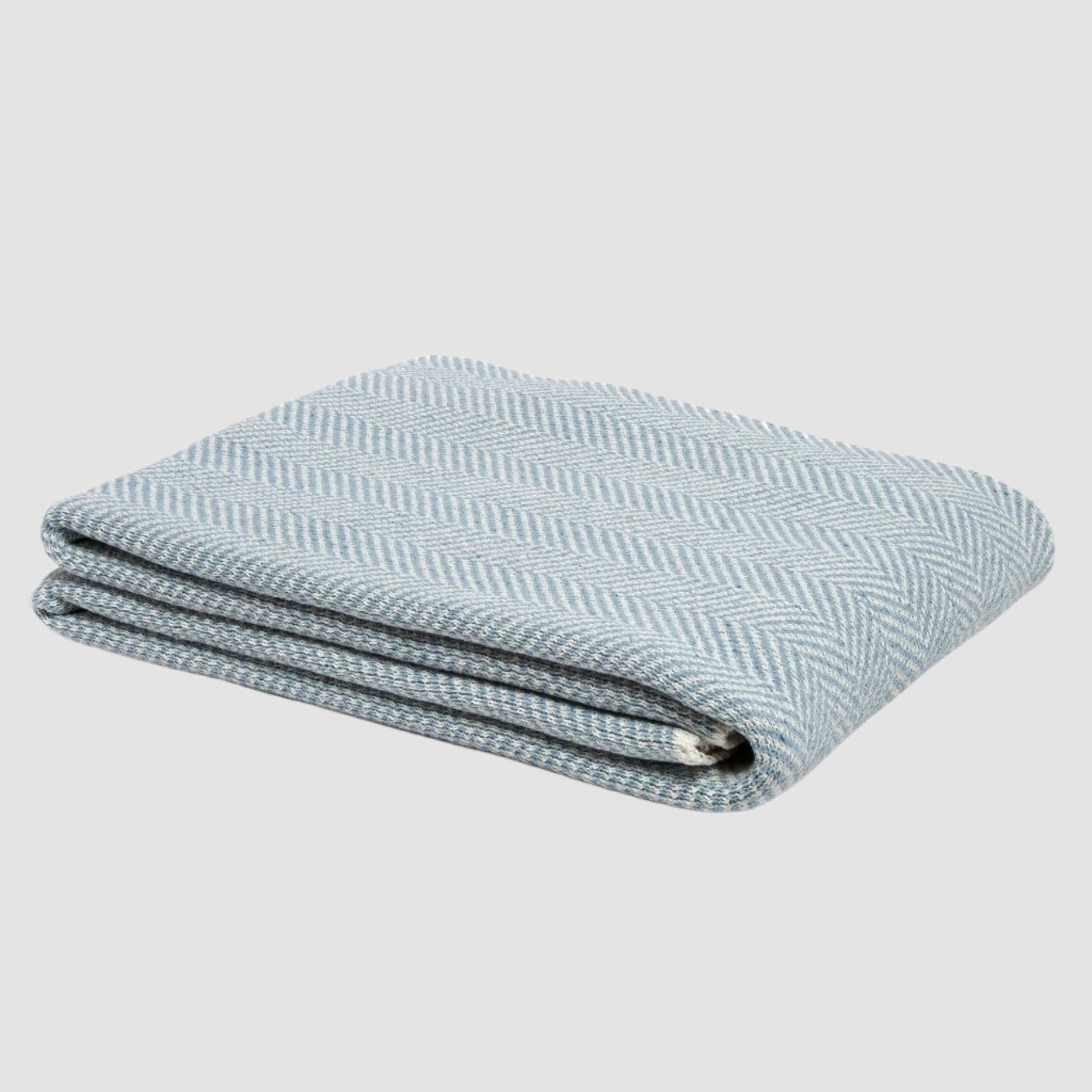 Cotton Sustainable Knit Throw Blanket - Herringbone - Image 10