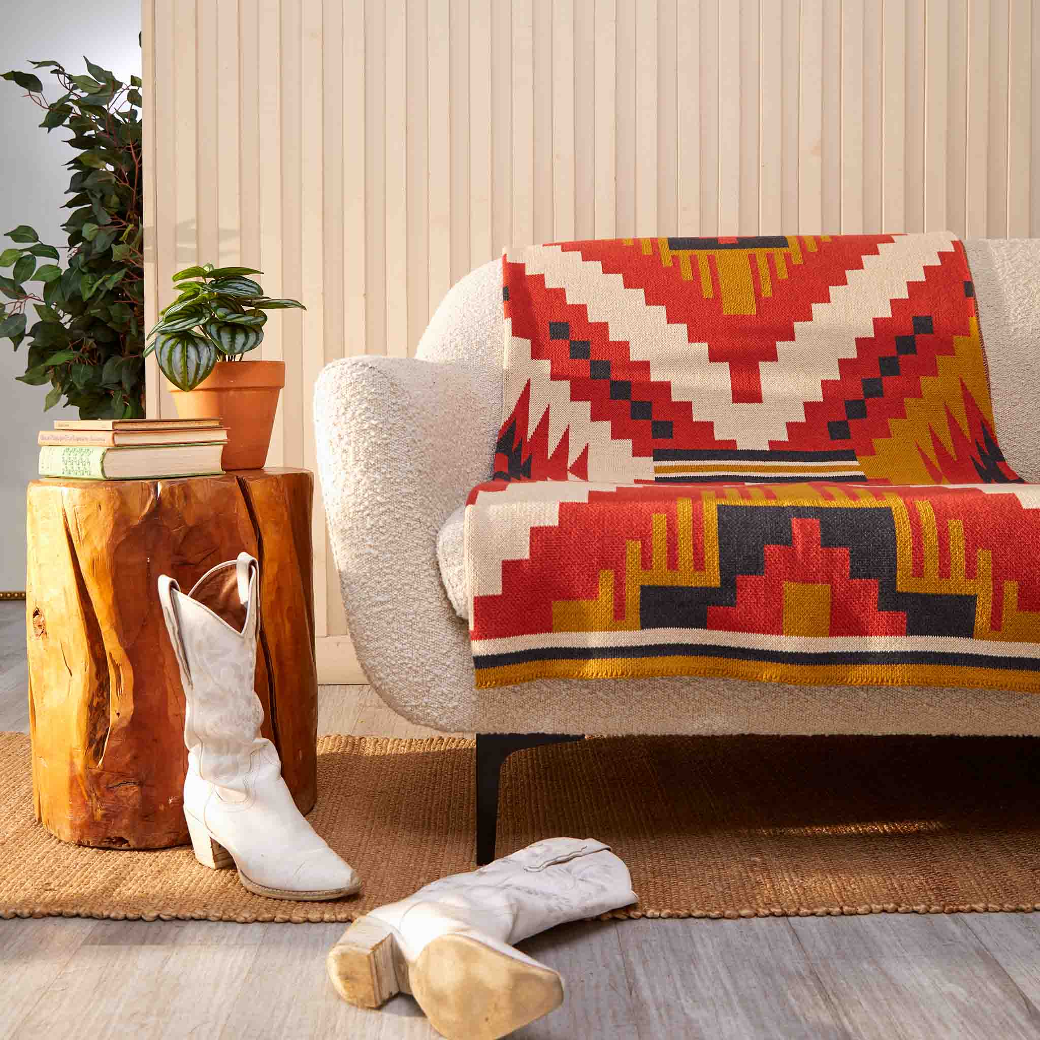 Cotton Sustainable Knit Throw Blanket - New Horizon - Image 9
