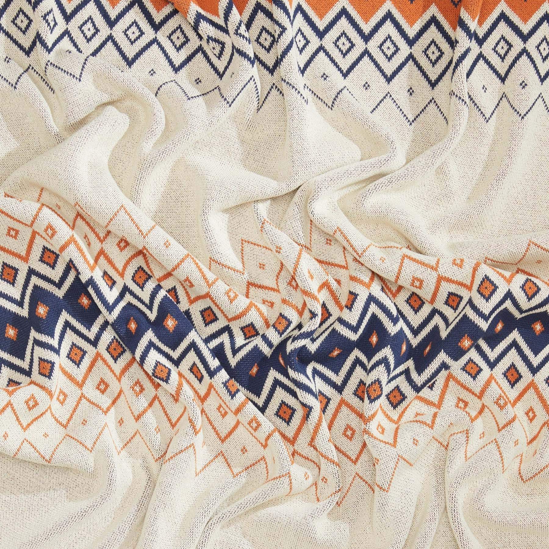 Cotton Sustainable Knit Throw Blanket - Vintage Icelandic - Image 4