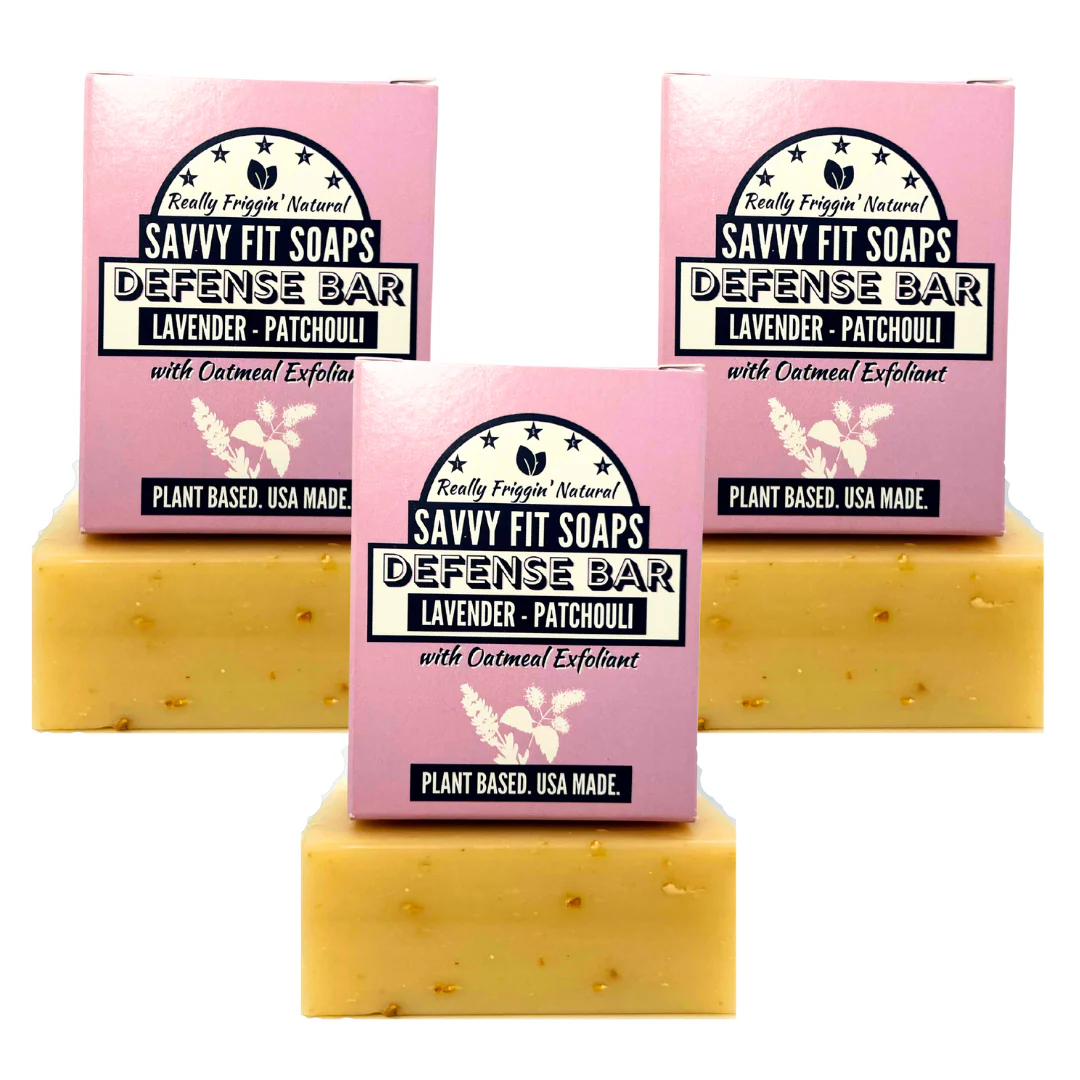 Defense Bar Natural Soap Trio - Lavender & Patchouli