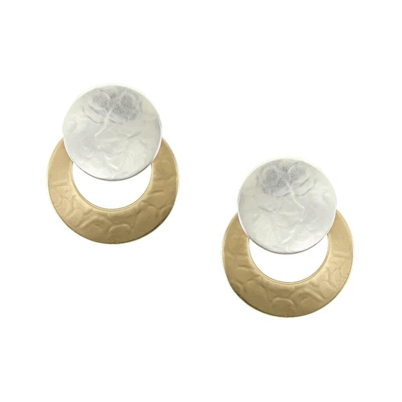 Disc Over Crescent Earring