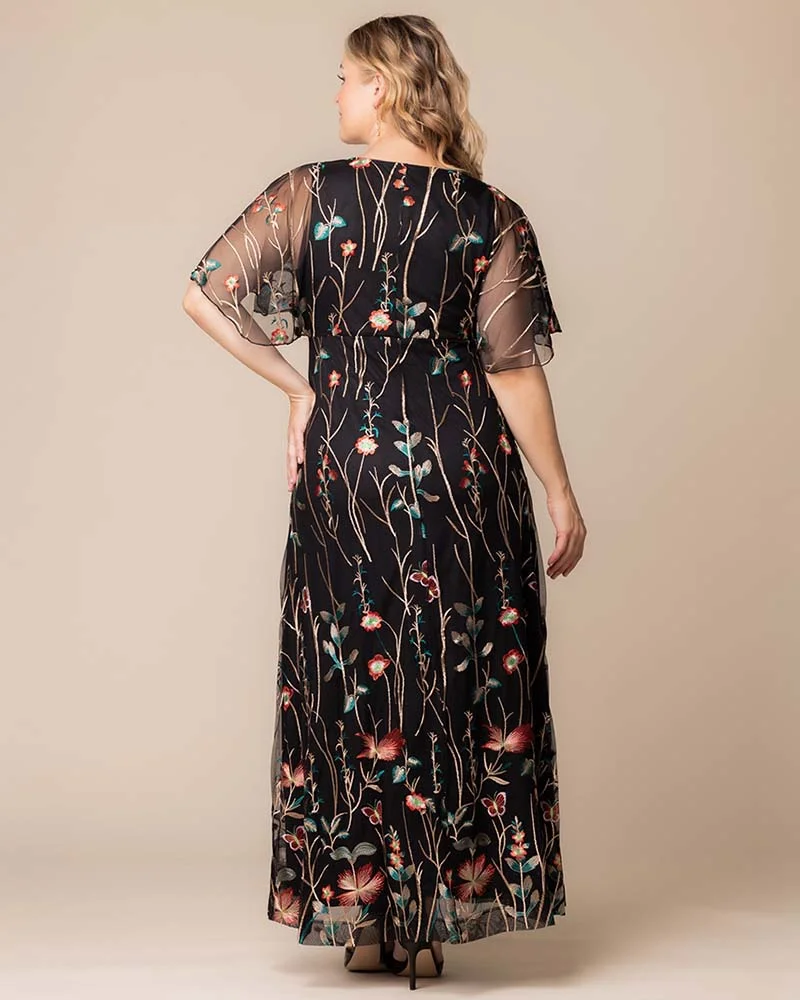Plus Size Embroidered Elegance Evening Gown - Image 7