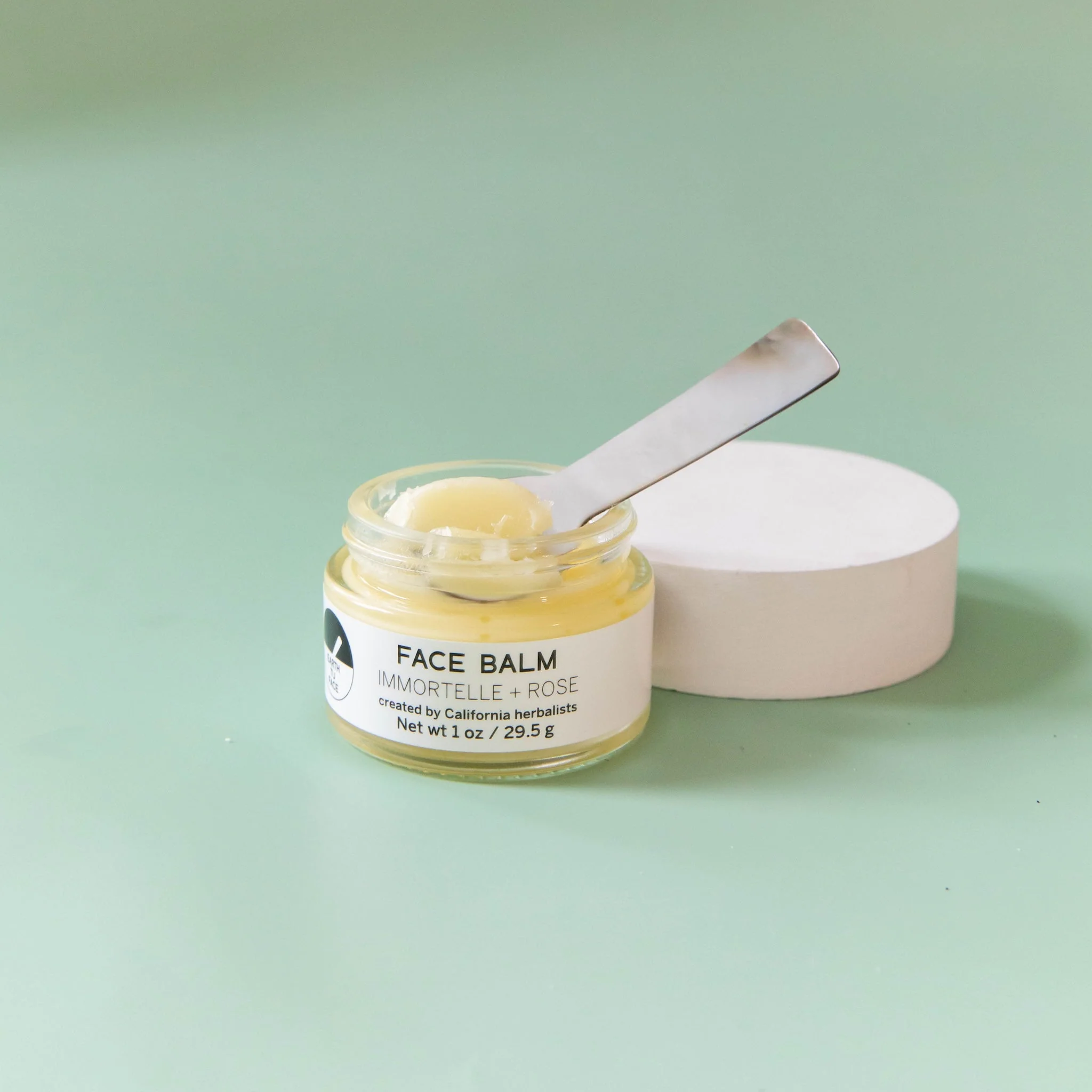 Face Balm with Mother of Pearl Spoon - Botanical Infused