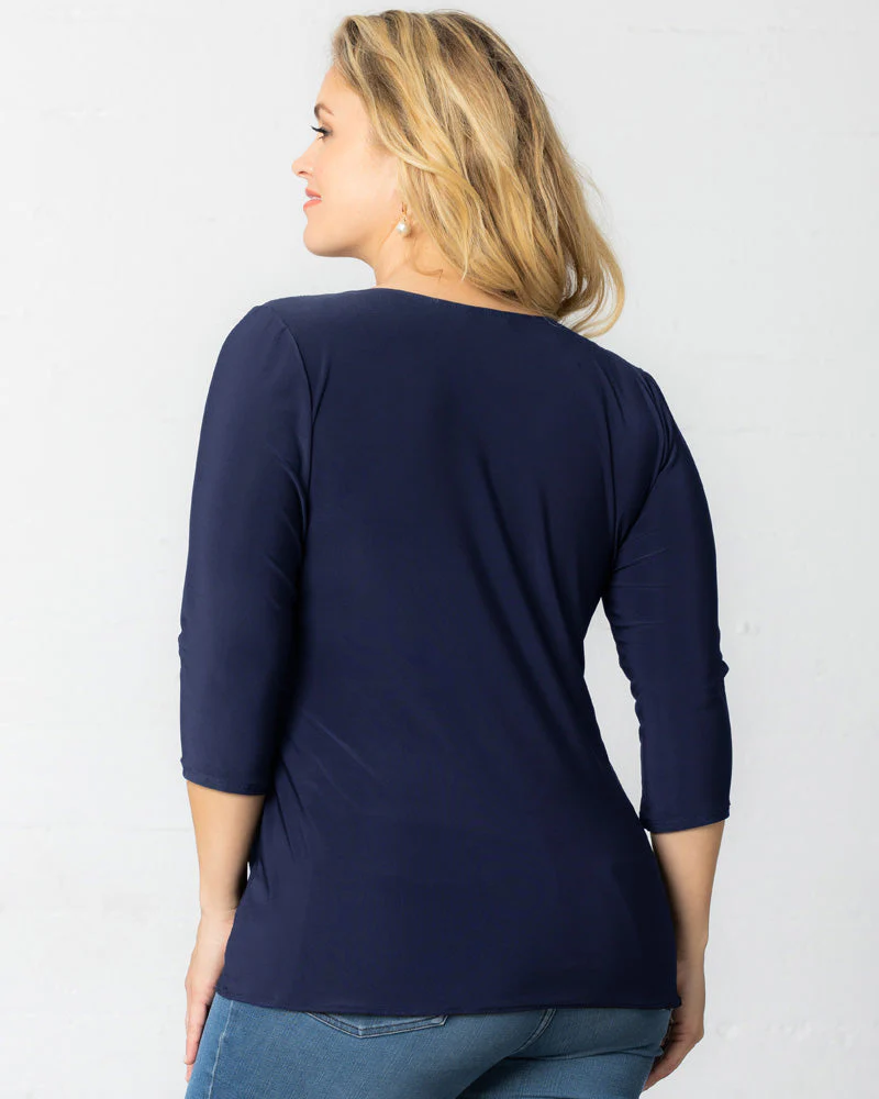 Plus Size Femme Fatale Faux Wrap Top - Image 25