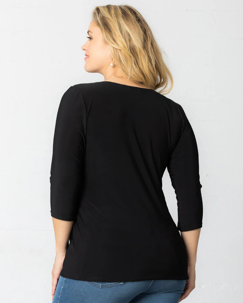 Plus Size Femme Fatale Faux Wrap Top - Image 9