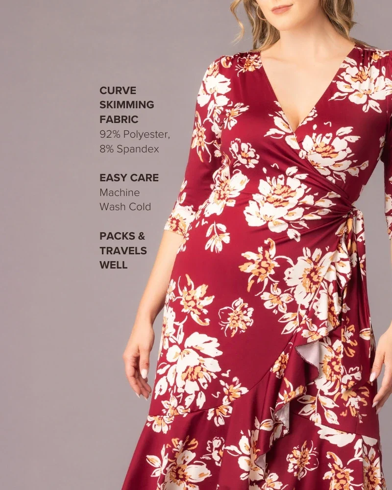 Plus Size Flirty Flounce Wrap Dress - Image 19