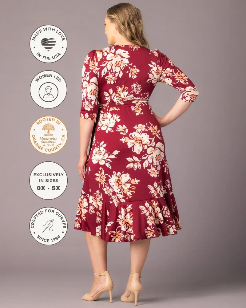 Plus Size Flirty Flounce Wrap Dress - Image 20