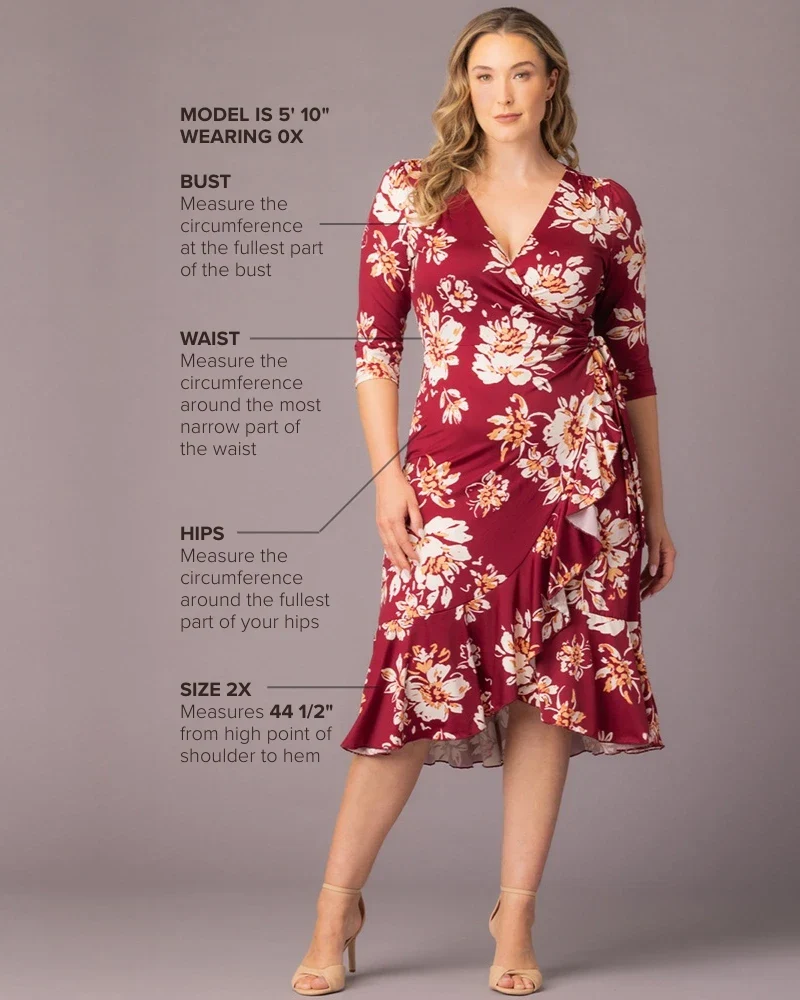Plus Size Flirty Flounce Wrap Dress - Image 21