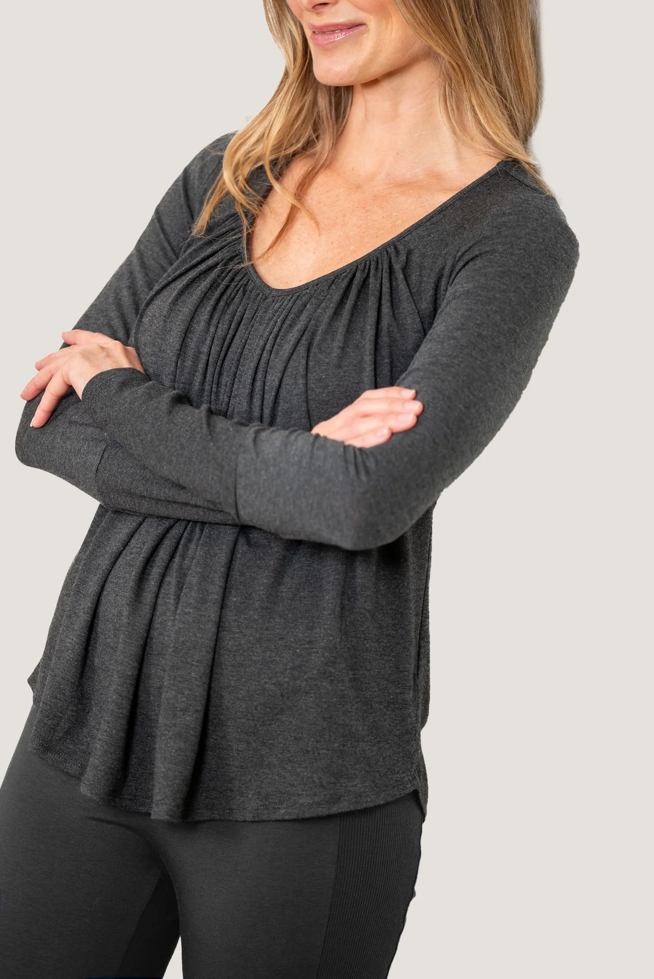 Full Moon Long Sleeve Top with Light Hug Bra-Free Shelf - Image 16