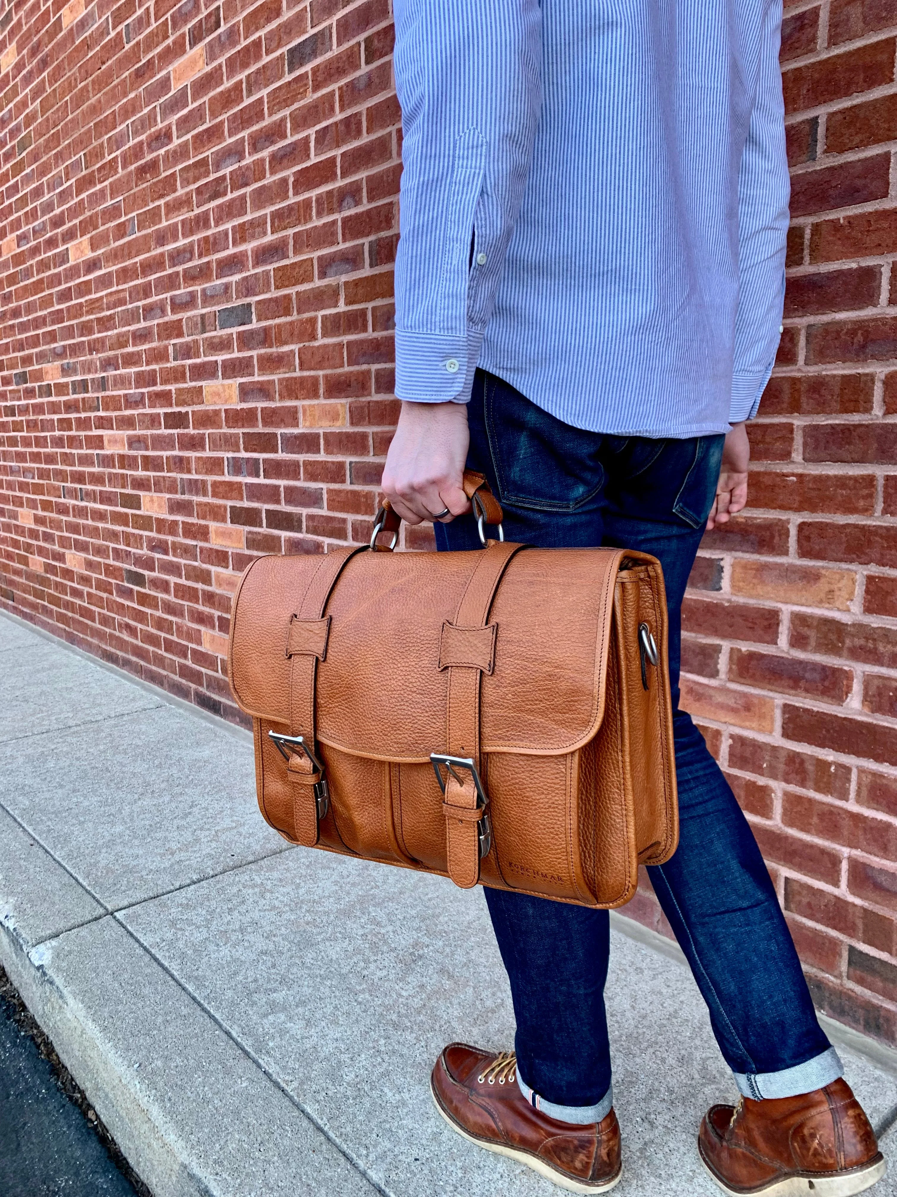 Classic Leather Garfield 15" Laptop Briefcase - Image 58