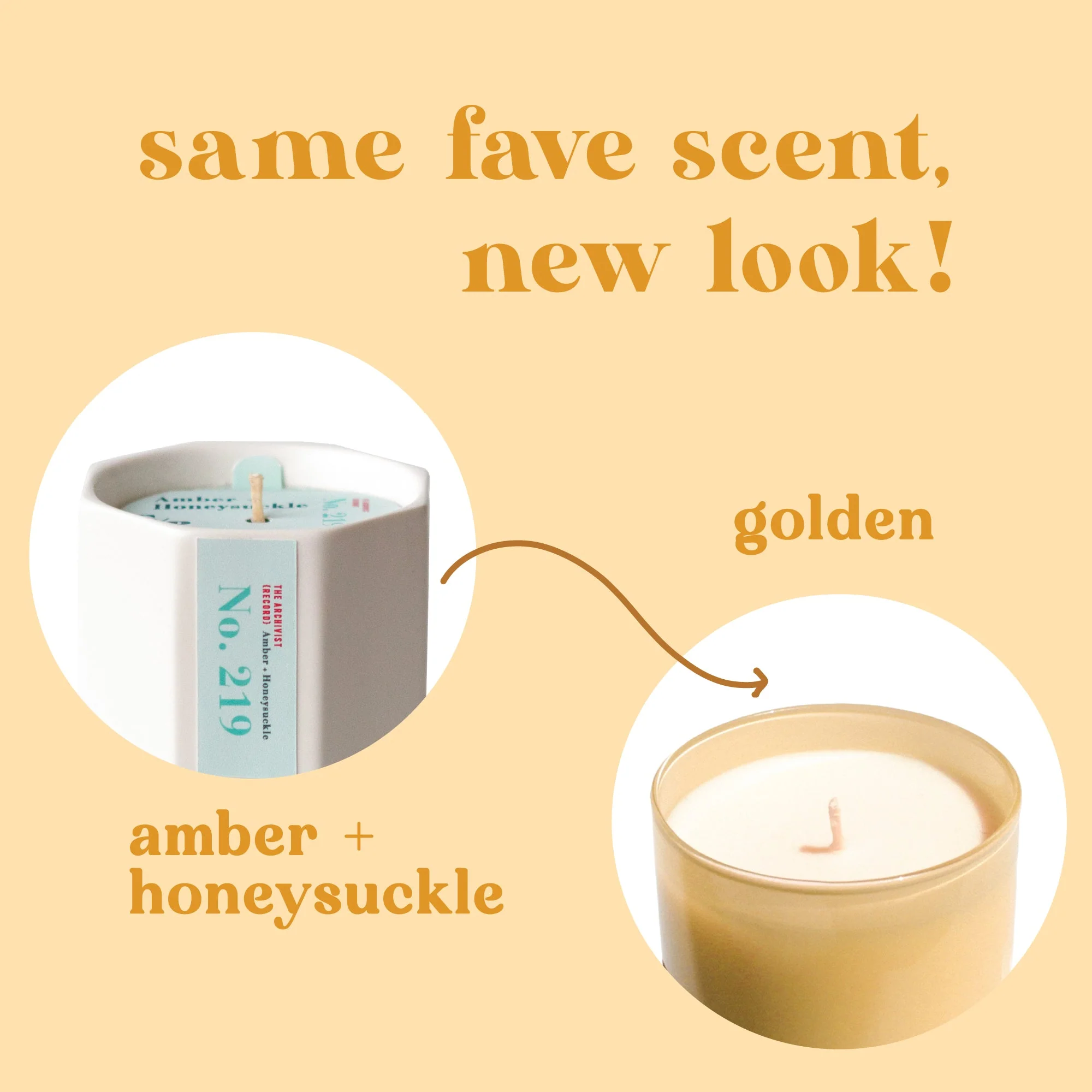 Golden 9 oz. Hue Soy Candle - Amber & Honeysuckle - Image 6