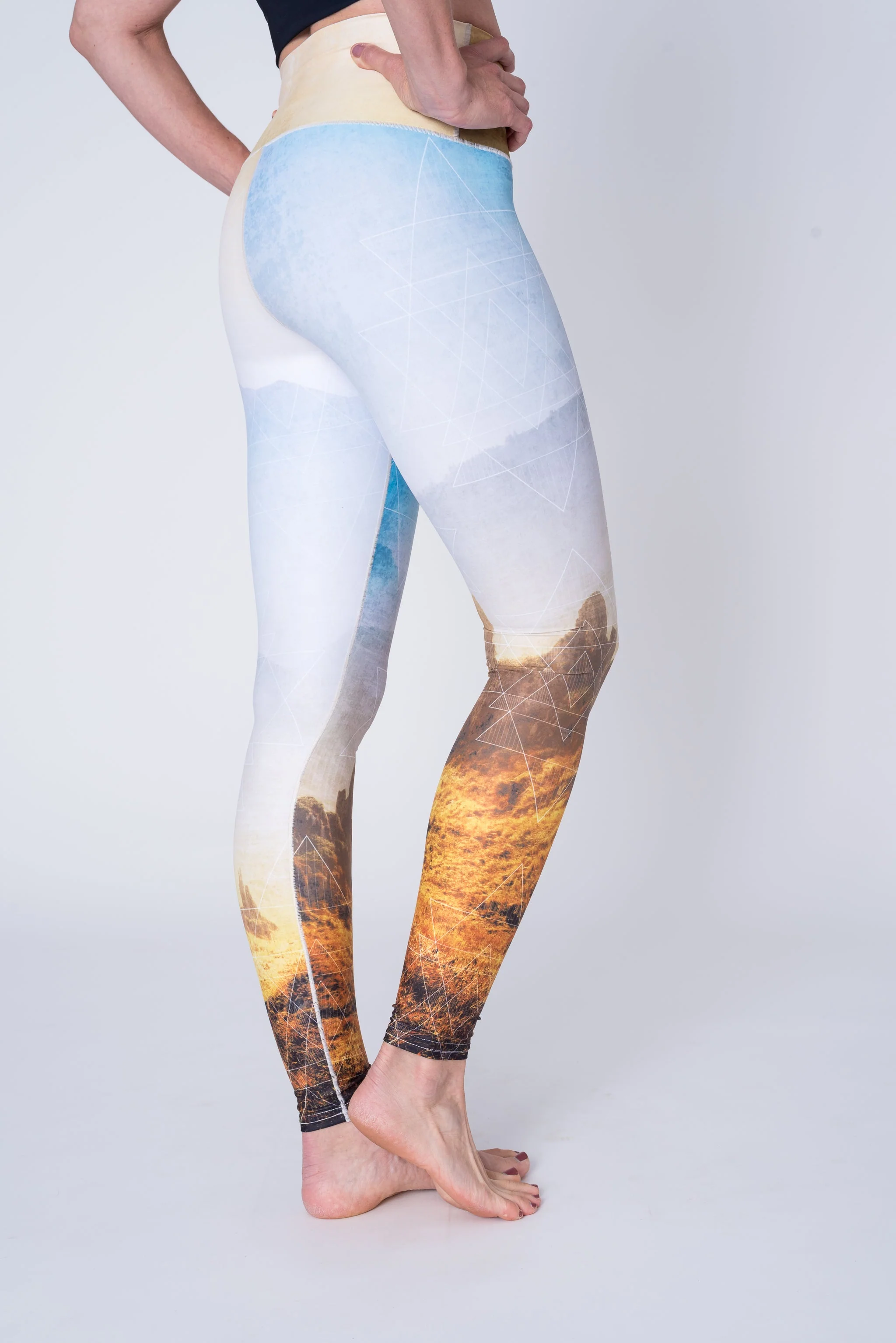 Eco-Friendly Golden Hour Yoga Pants - Image 3
