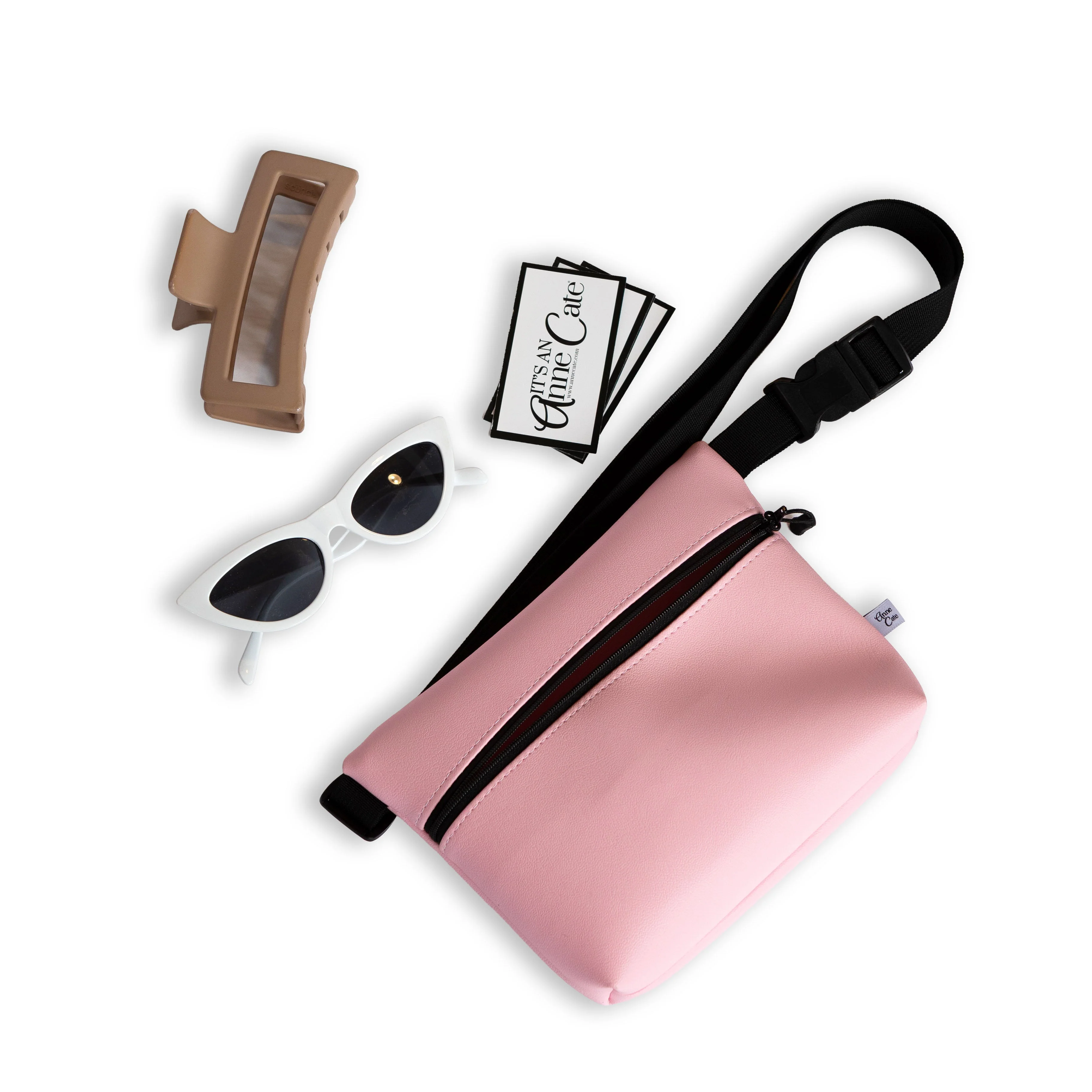 Vegan Leather Belt Bag, Fanny Pack - Green - Image 2