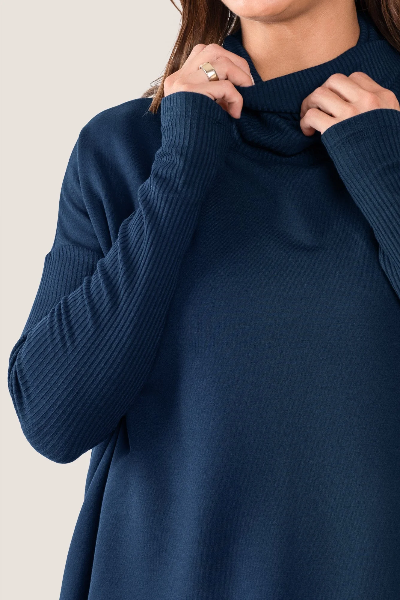 Turtleneck Top with Light Hug Bra-Free Shelf - Image 13