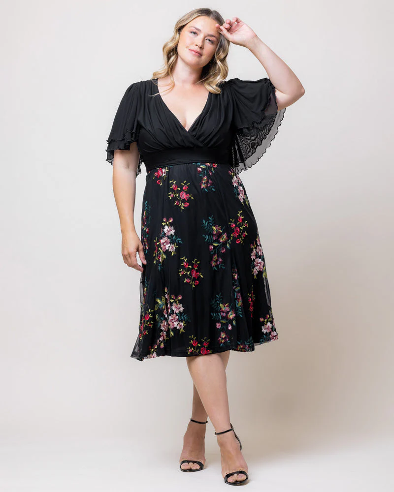 Plus Size Lillian Embroidered Cocktail Dress - Image 13