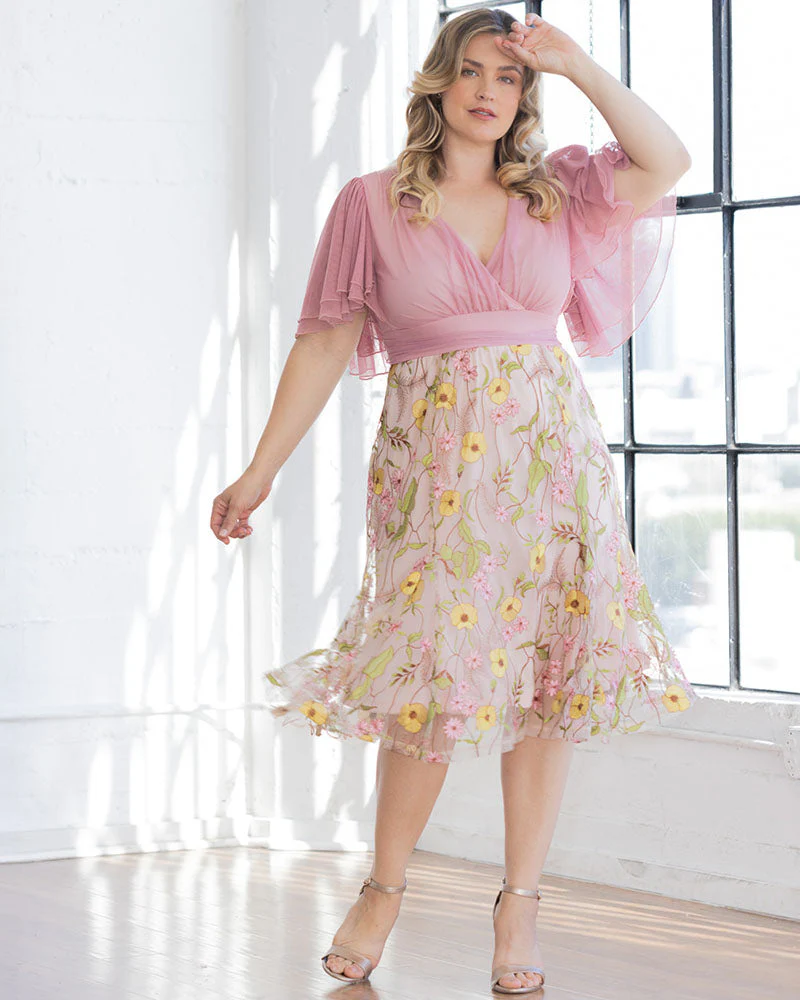 Plus Size Lillian Embroidered Cocktail Dress - Image 14