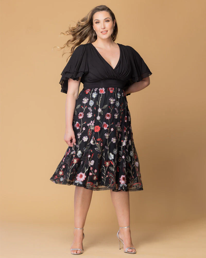 Plus Size Lillian Embroidered Cocktail Dress - Image 7