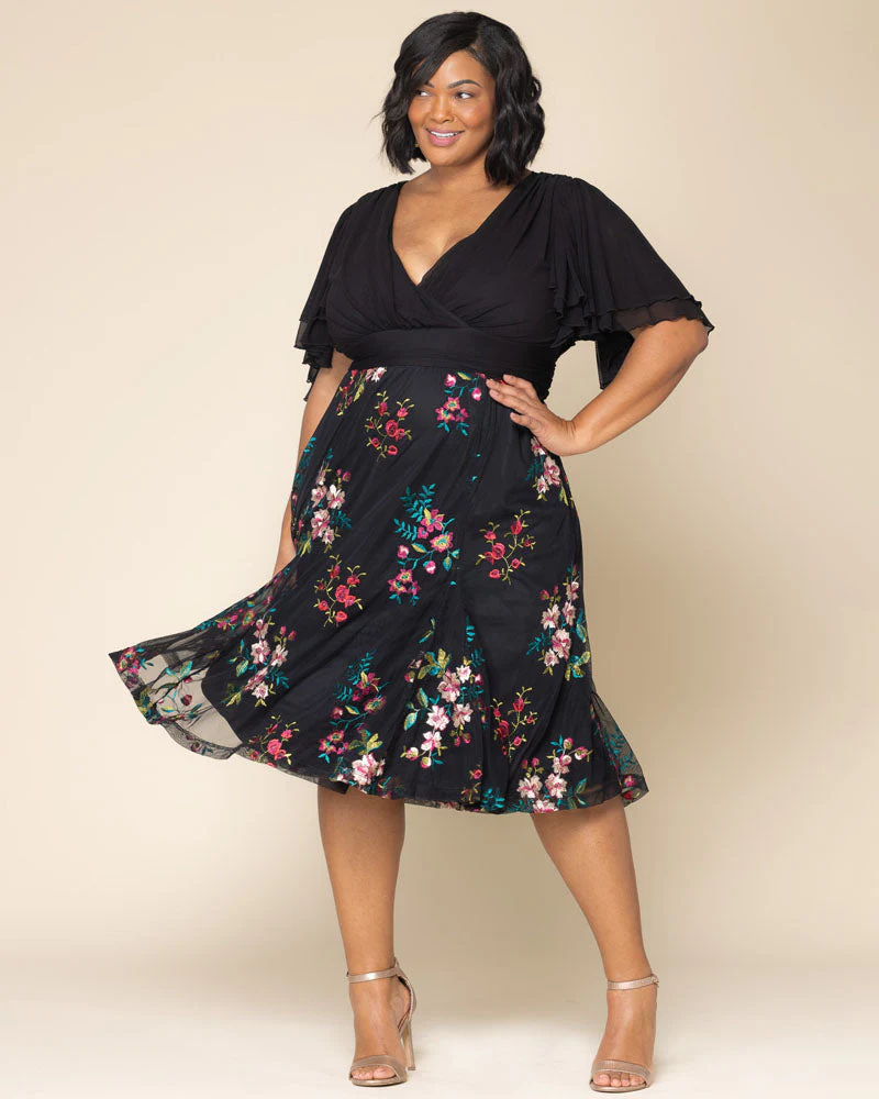 Plus Size Lillian Embroidered Cocktail Dress - Image 8
