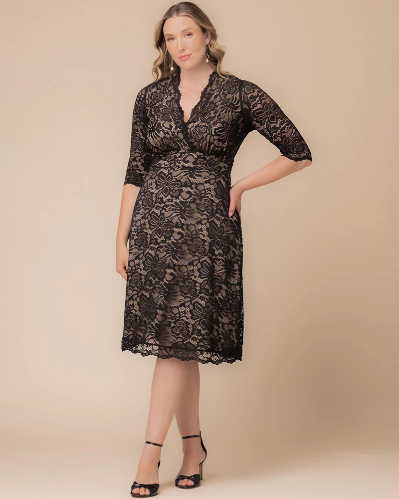 Plus Size Mademoiselle Lace Cocktail Dress - Image 32