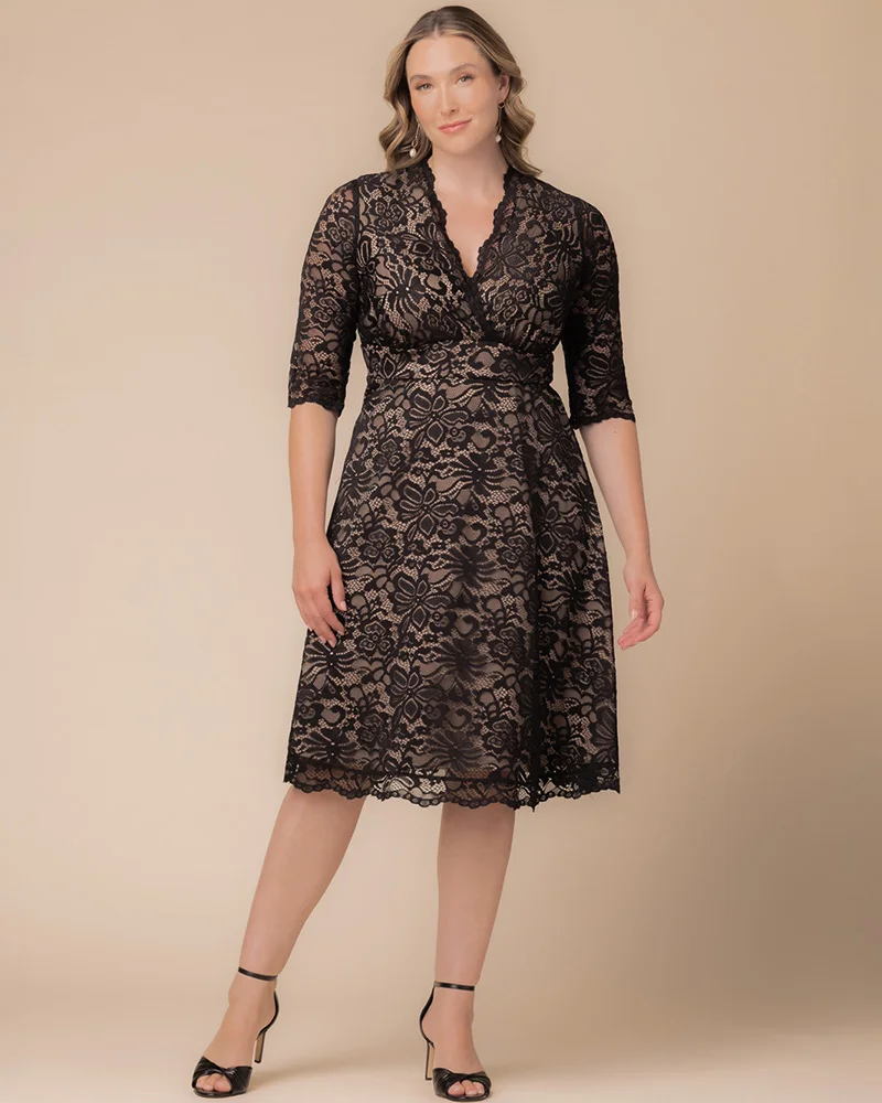 Plus Size Mademoiselle Lace Cocktail Dress - Image 33