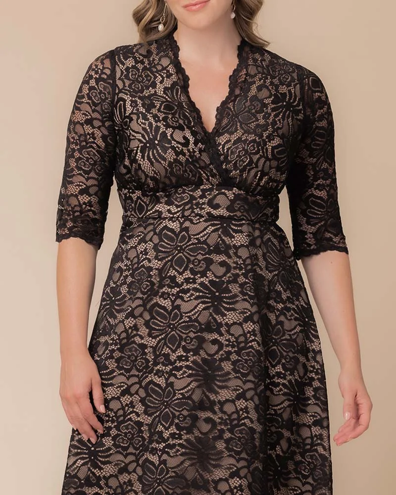 Plus Size Mademoiselle Lace Cocktail Dress - Image 36