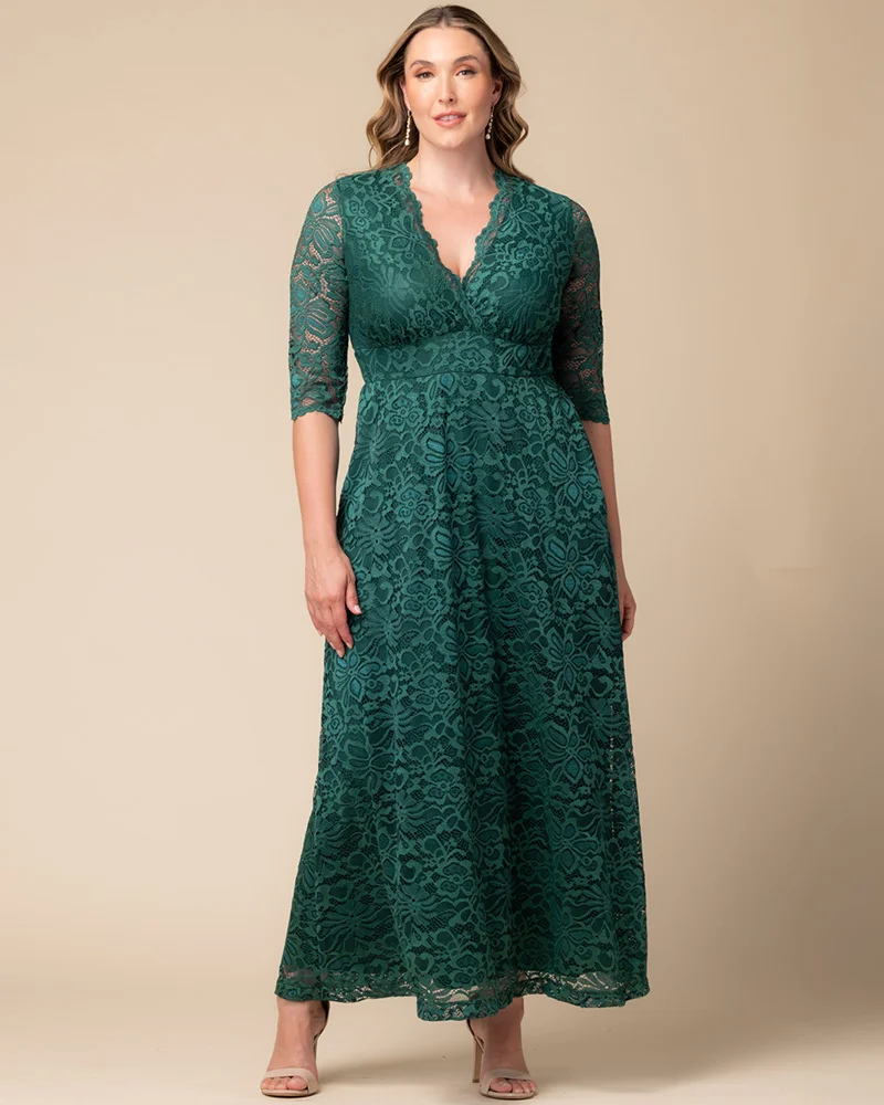 Plus Size Maria Lace Evening Gown - Image 11