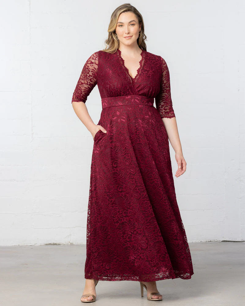Plus Size Maria Lace Evening Gown - Image 21