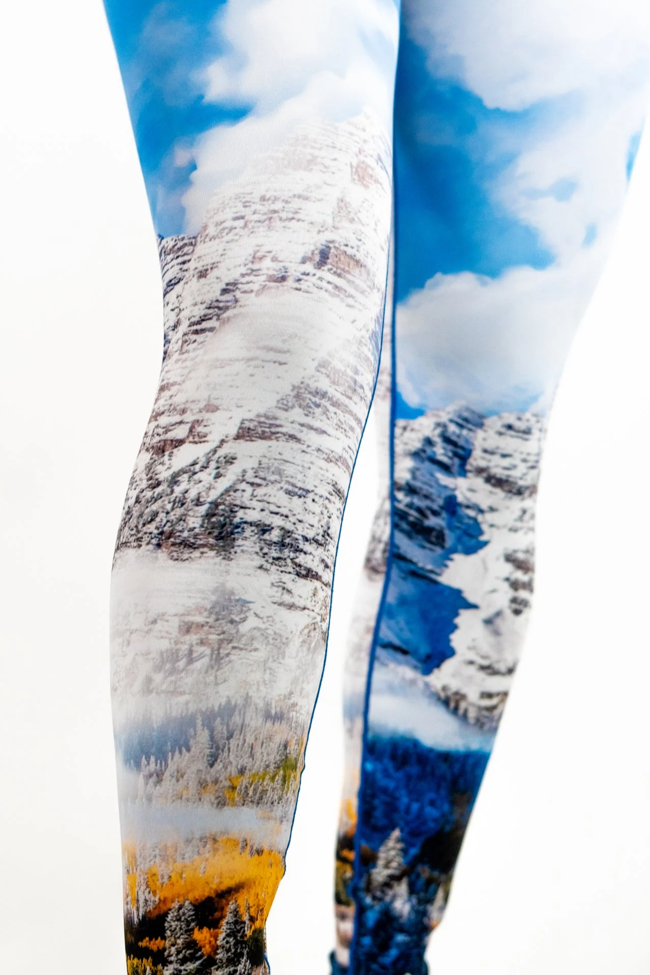 Eco-Friendly Maroon Bells Fall Yoga Pants - Image 3
