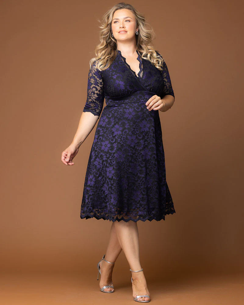 Plus Size Mon Cherie Lace Dress - Image 13