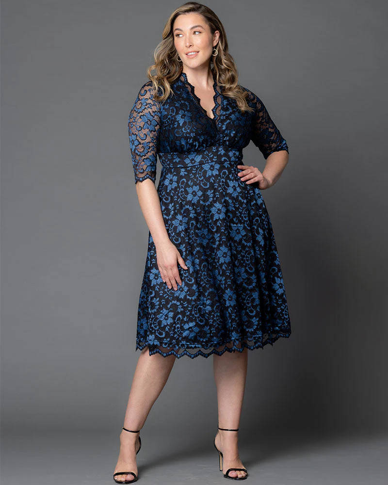 Plus Size Mon Cherie Lace Dress - Image 14