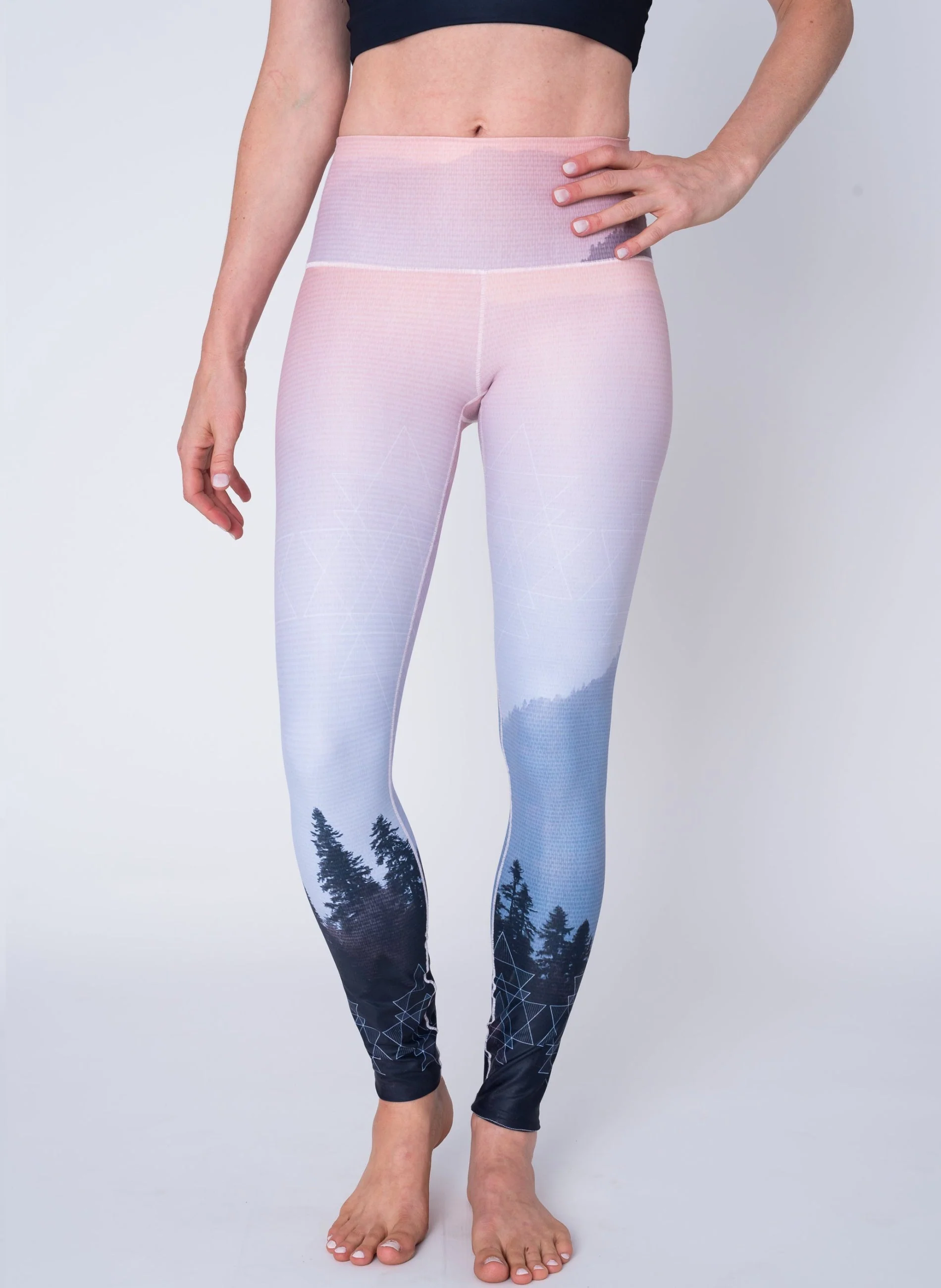 Eco-Friendly Mountain Twilight Yoga Pants - Image 4