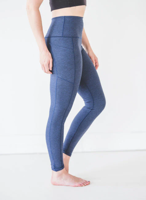 Eco-Friendly Navy Wander Pocket Yoga Pants *Final Sale* - Image 2